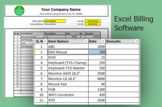 Auto Save Excel Billing Software