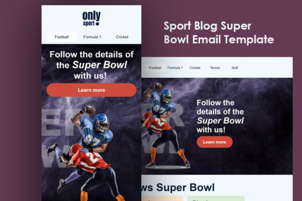 Sport Blog Super Bowl Email Template