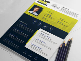 Clean Modern Resume CV PSD File