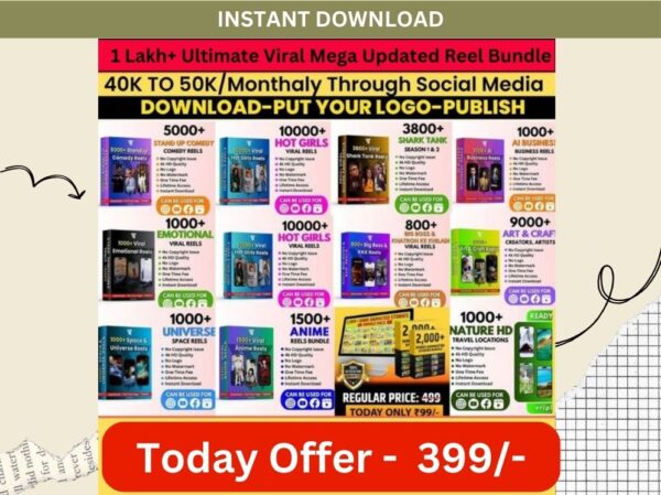 1 Lakh+ Ultimate Viral Mega Updated Reel Bundle