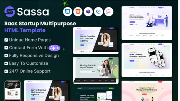 Sassa - Sass Startup Multipurpose HTML Template