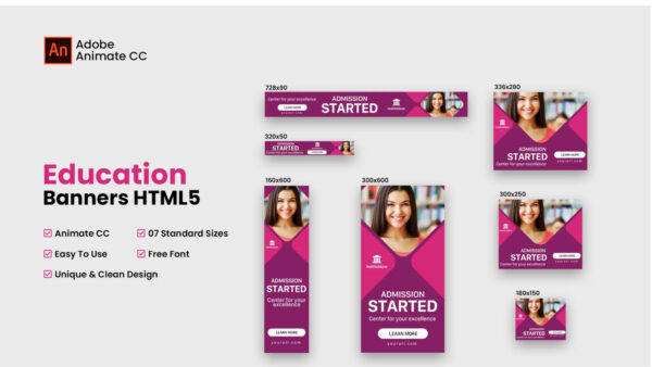 Education Banners HTML5 - Animate CC